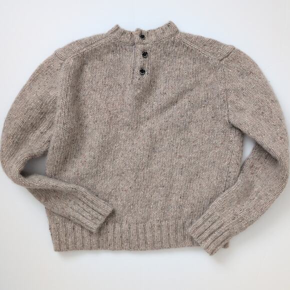 Polo Ralph Lauren Knit Sweater Girls 6 6X Tan Neutral Wool Blend Pink Spellout - Picture 7 of 8